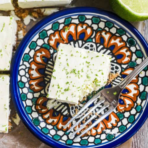 frozen limonada bar, on a Mexican Talavera plate.