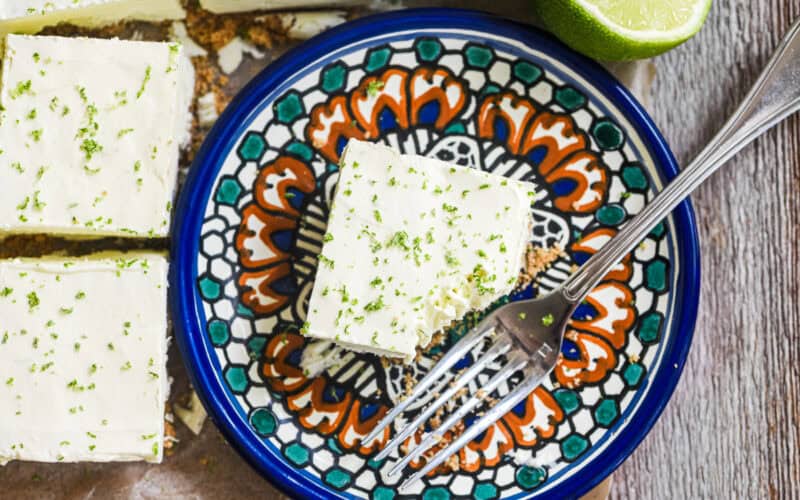 frozen limonada bar, on a Mexican Talavera plate.