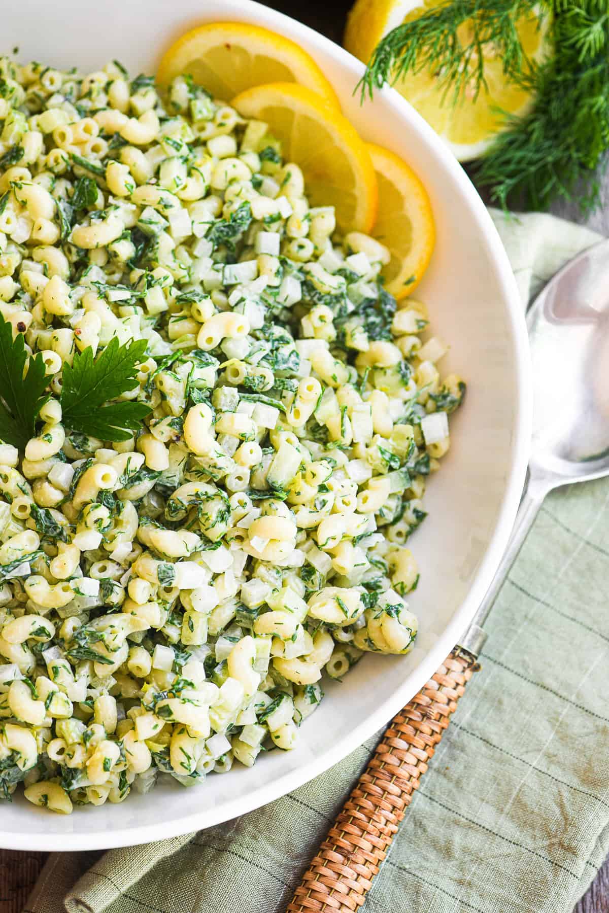 Lemon herb macaroni salad