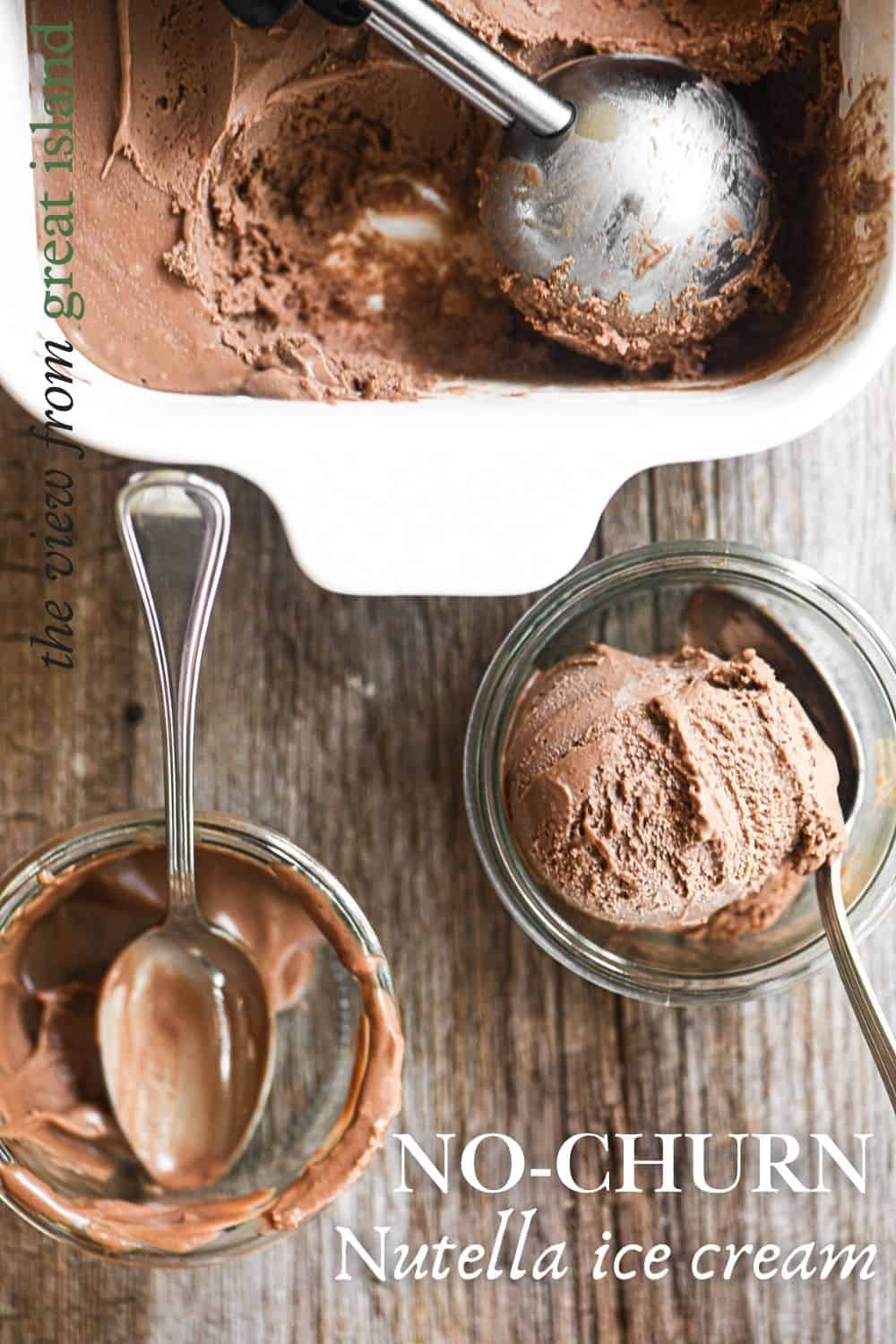 no churn Nutella ice cream pin.