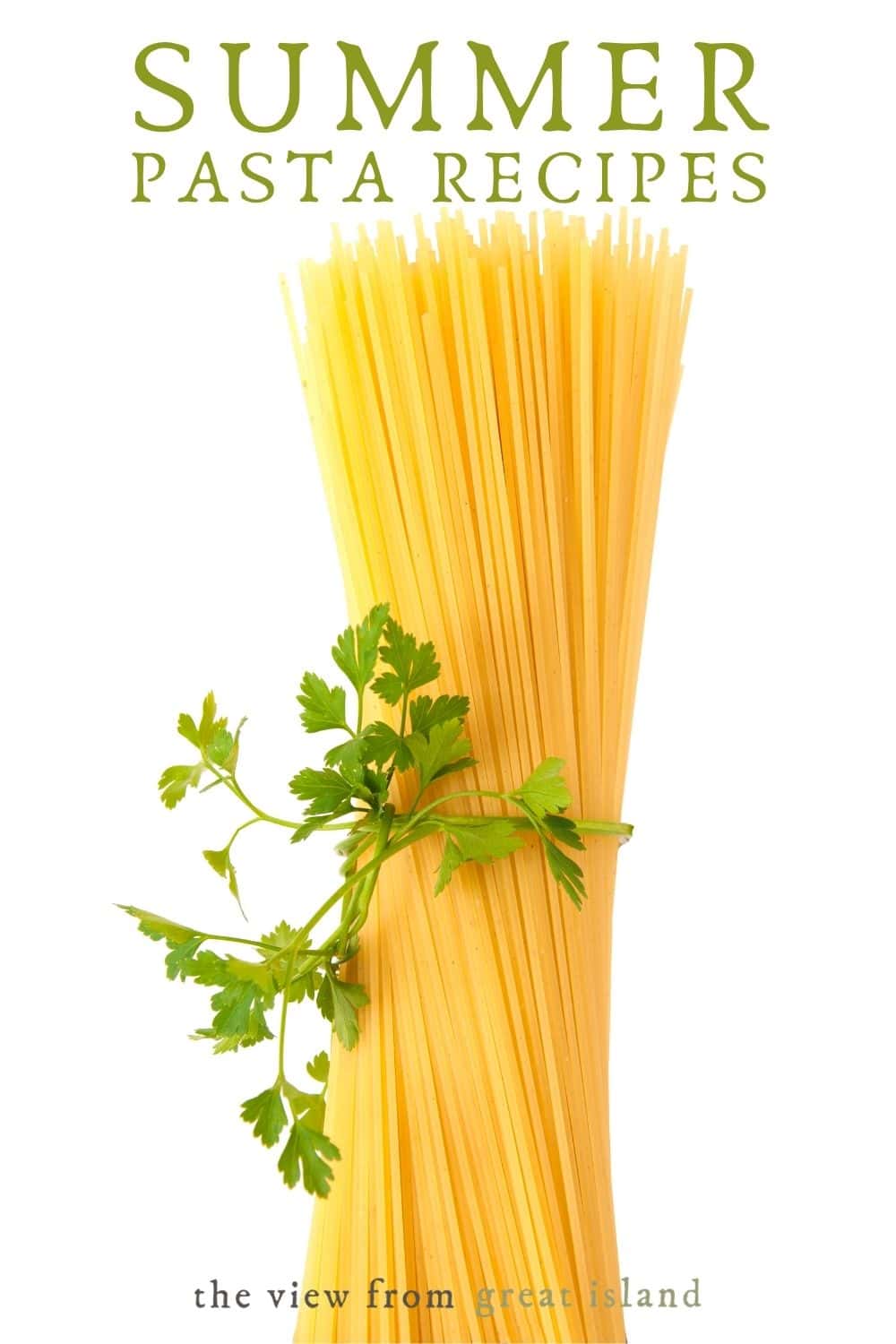 summer pasta recipes pin.