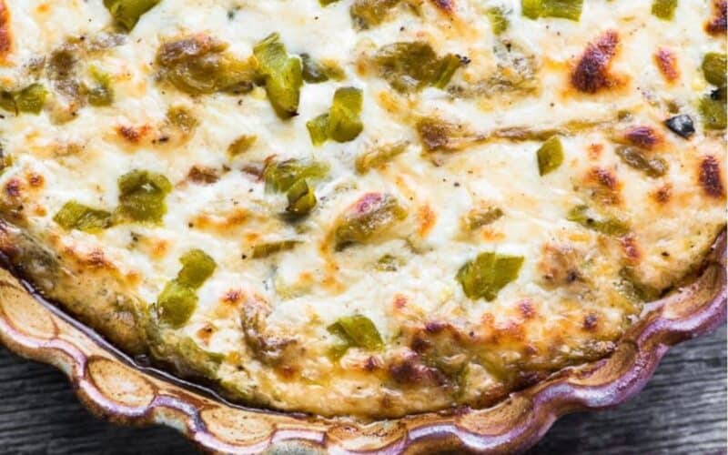 A dish of Hatch chile dip.