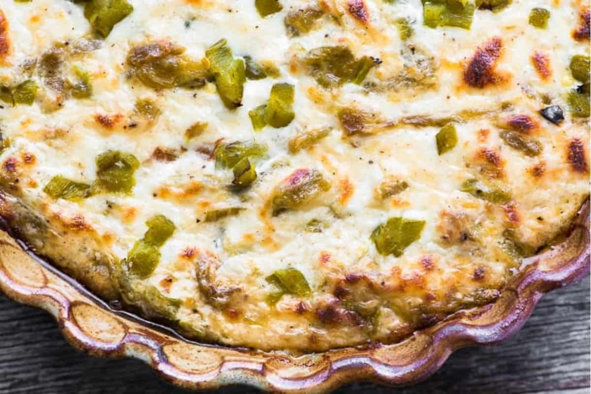 A dish of Hatch chile dip.