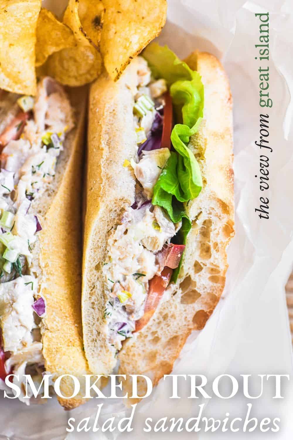smoked trout salad sandwiches