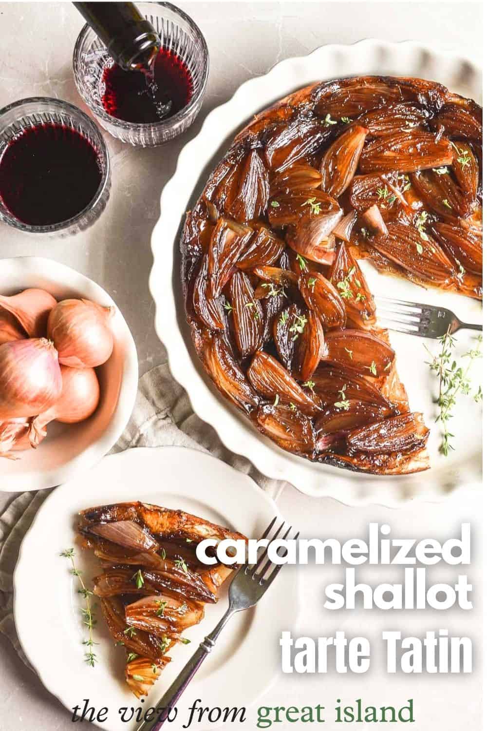 Shallot tarte Tatin pin.