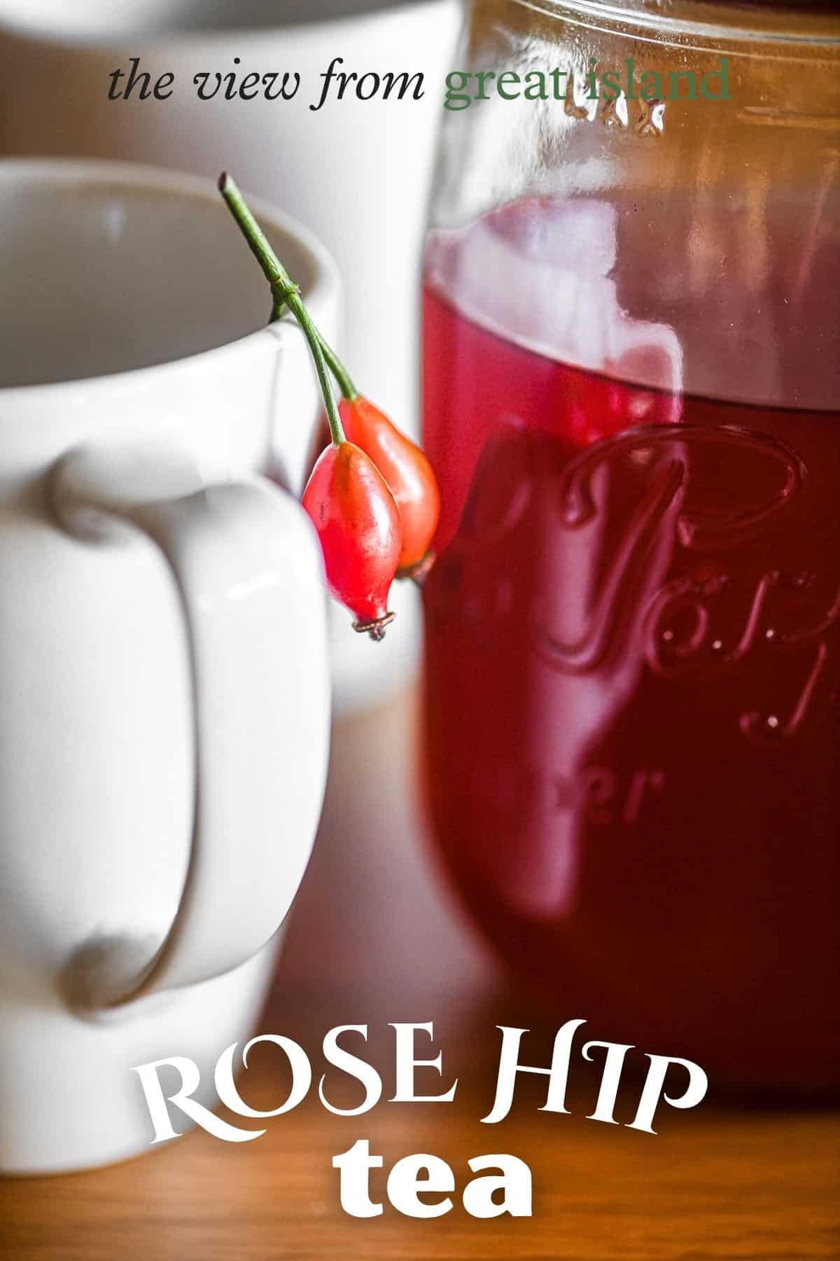 rose hip tea pin
