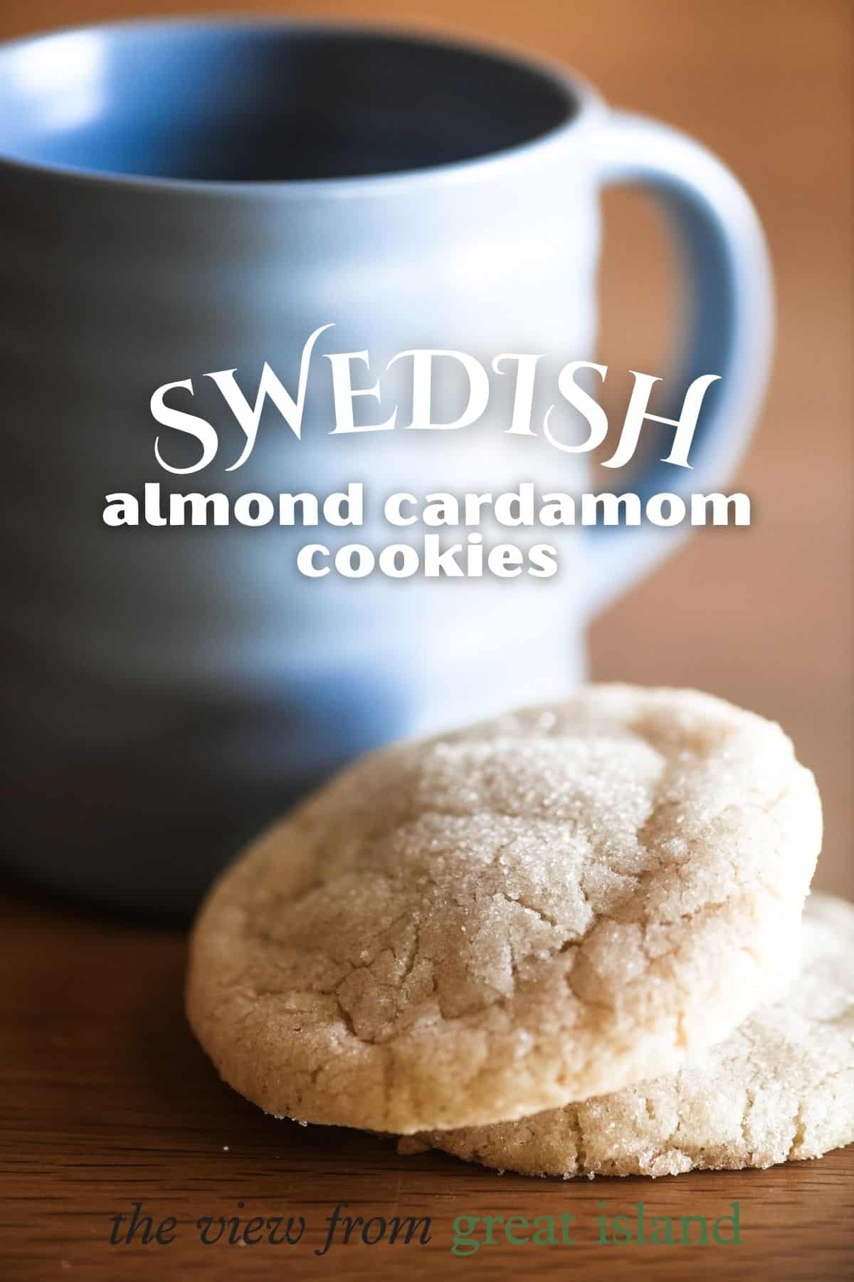 Swedish almond cardamom cookies pin.