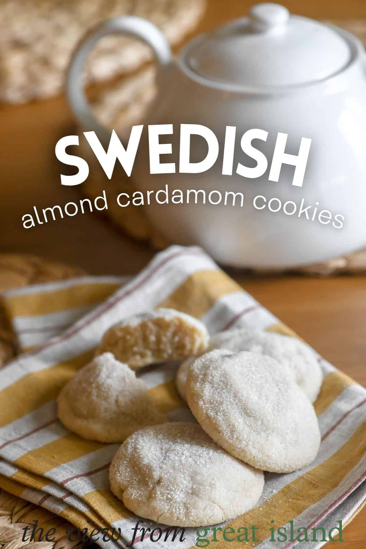 Swedish almond cardamom cookies pin.